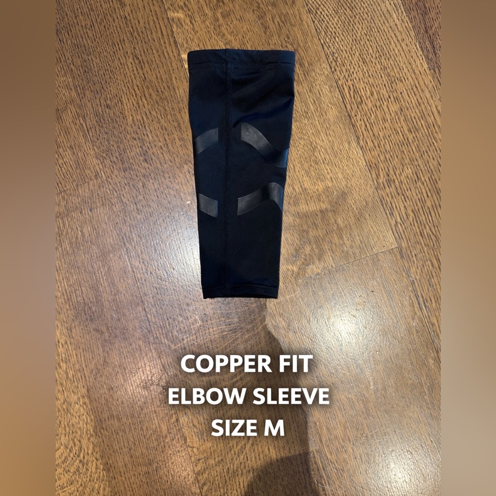 Copper Fit Elbow Sleeve Size M Black Compression Support